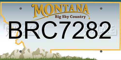 BRC7282 Montana License Plate