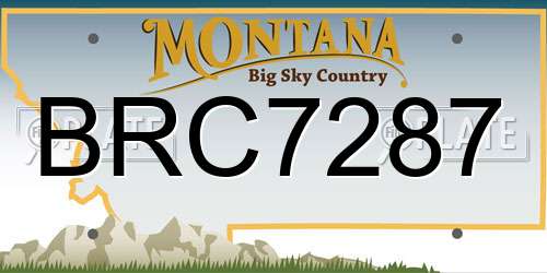 BRC7287 Montana License Plate