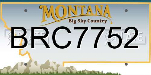 BRC7752 Montana License Plate