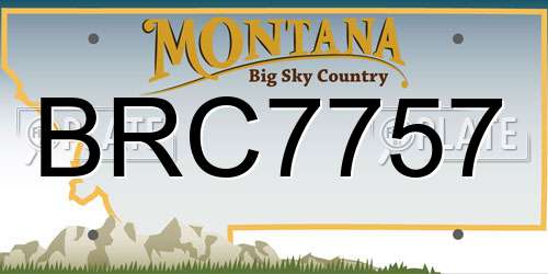 BRC7757 Montana License Plate