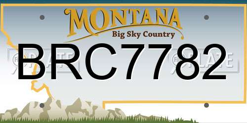 BRC7782 Montana License Plate
