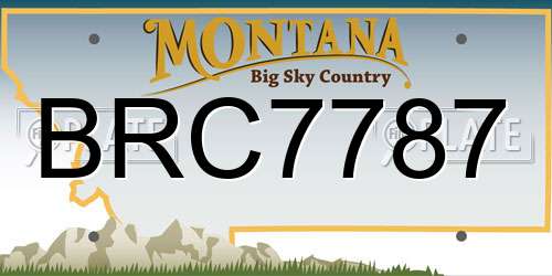 BRC7787 Montana License Plate