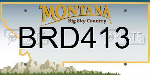 BRD413 Montana License Plate