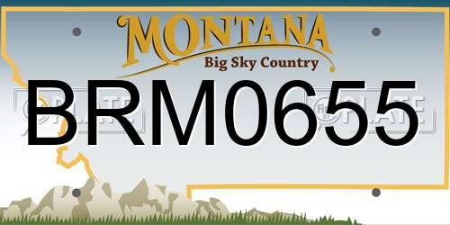 BRM0655 Montana License Plate