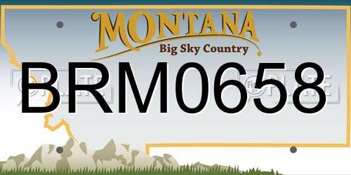 BRM0658 Montana License Plate