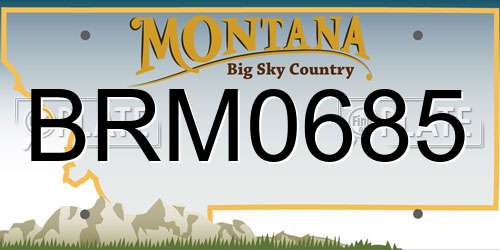 BRM0685 Montana License Plate