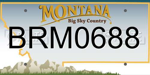 BRM0688 Montana License Plate