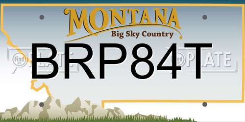 BRP84T Montana License Plate