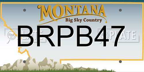 BRPB47 Montana License Plate
