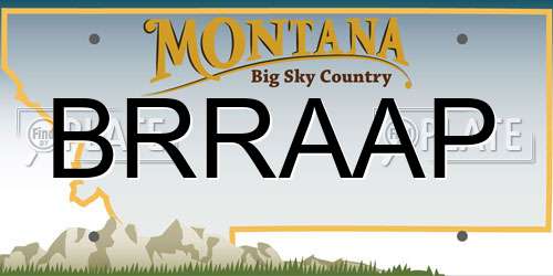 BRRAAP Montana License Plate