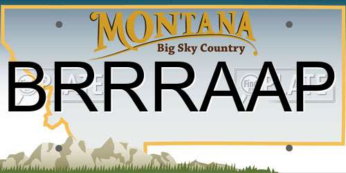 BRRRAAP Montana License Plate