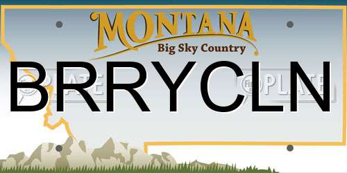 BRRYCLN Montana License Plate