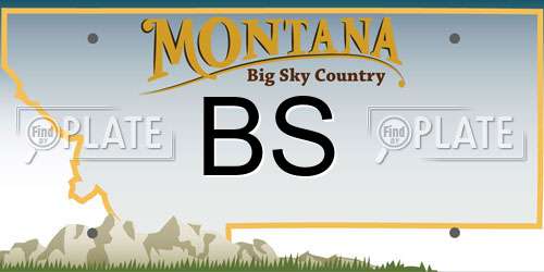BS Montana License Plate