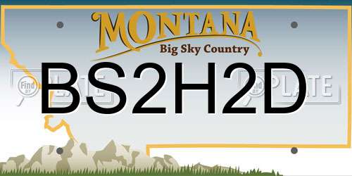 BS2H2D Montana License Plate