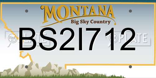 BS2I712 Montana License Plate