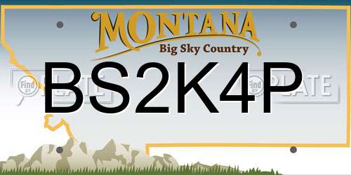 BS2K4P Montana License Plate