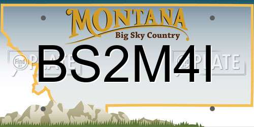 BS2M4I Montana License Plate