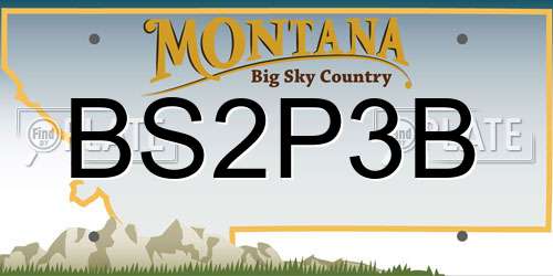 BS2P3B Montana License Plate