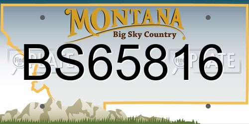 BS65816 Montana License Plate