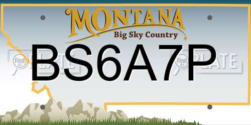 BS6A7P Montana License Plate