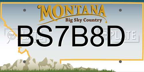 BS7B8D Montana License Plate