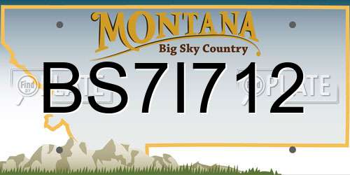 BS7I712 Montana License Plate
