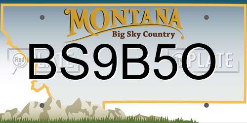 BS9B5O Montana License Plate