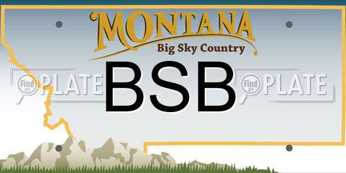 BSB Montana License Plate
