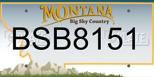 BSB8151 Montana License Plate