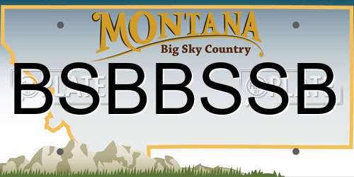 BSBBSSB Montana License Plate