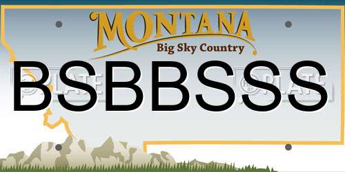 BSBBSSS Montana License Plate