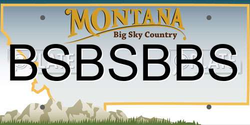 BSBSBBS Montana License Plate