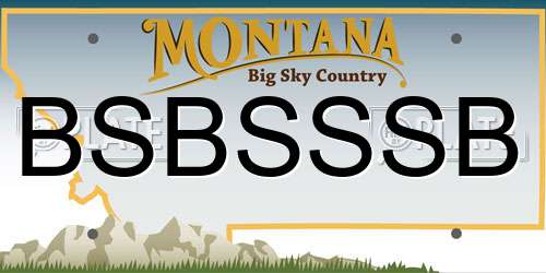 BSBSSSB Montana License Plate