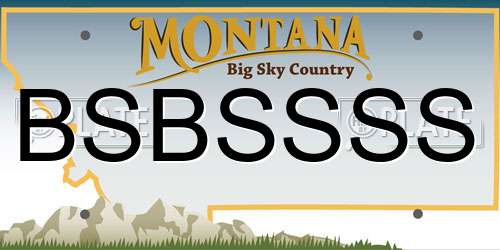 BSBSSSS Montana License Plate