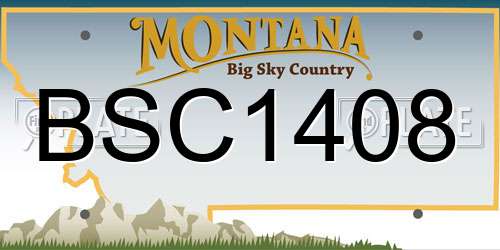 BSC1408 Montana License Plate
