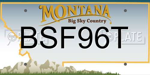 BSF96T Montana License Plate