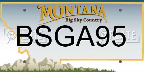BSGA95 Montana License Plate