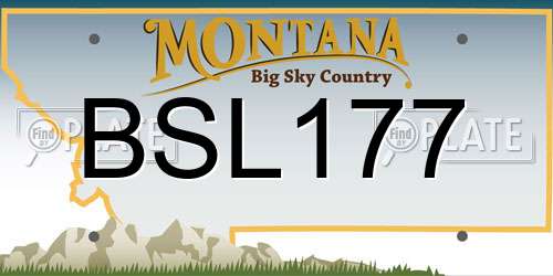 BSL177 Montana License Plate
