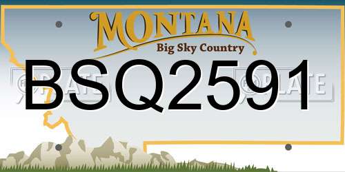 BSQ2591 Montana License Plate