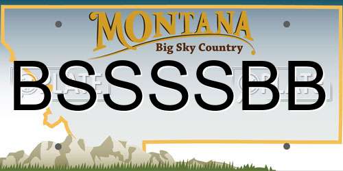 BSSSSBB Montana License Plate