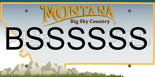 BSSSSSS Montana License Plate