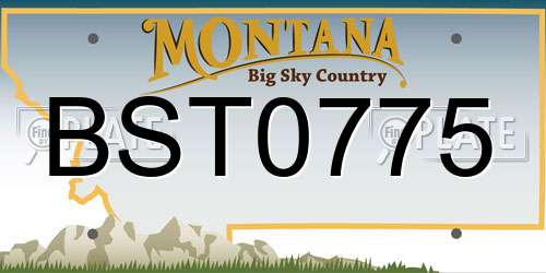 BST0775 Montana License Plate