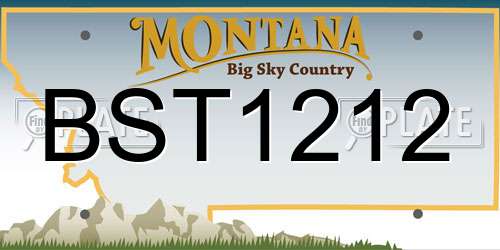 BST1212 Montana License Plate