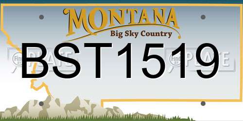 BST1519 Montana License Plate