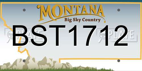 BST1712 Montana License Plate