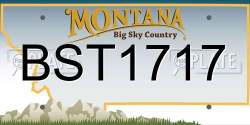 BST1717 Montana License Plate