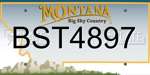BST4897 Montana License Plate