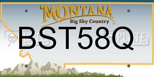 BST58Q Montana License Plate