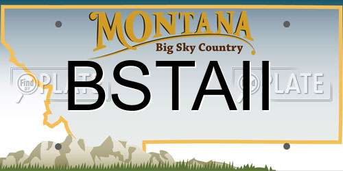 BSTAII Montana License Plate