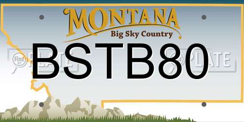 BSTB80 Montana License Plate